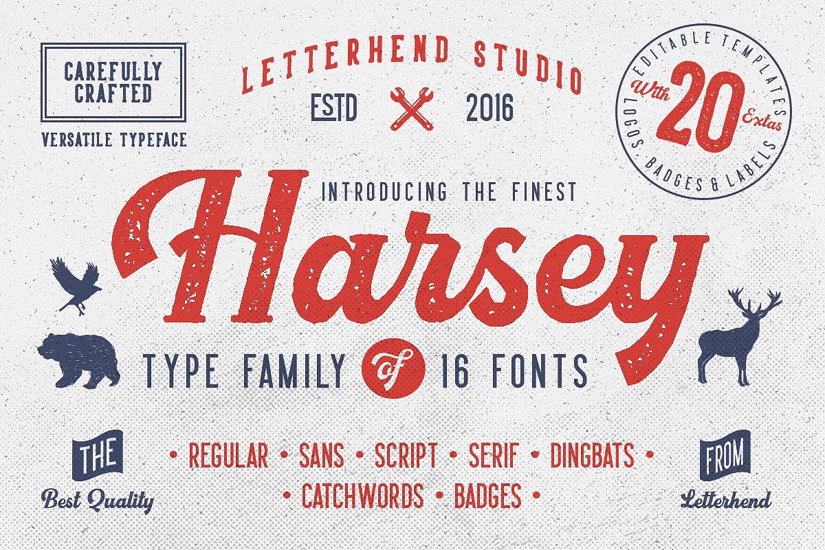 Harsey Type ToolBox (16 FONTS) example image 1
