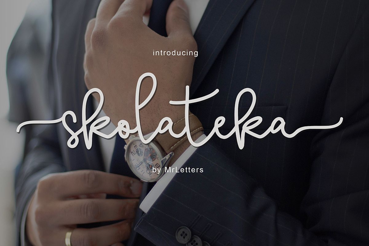 Skolateka Script - handwritten typeface example image 1