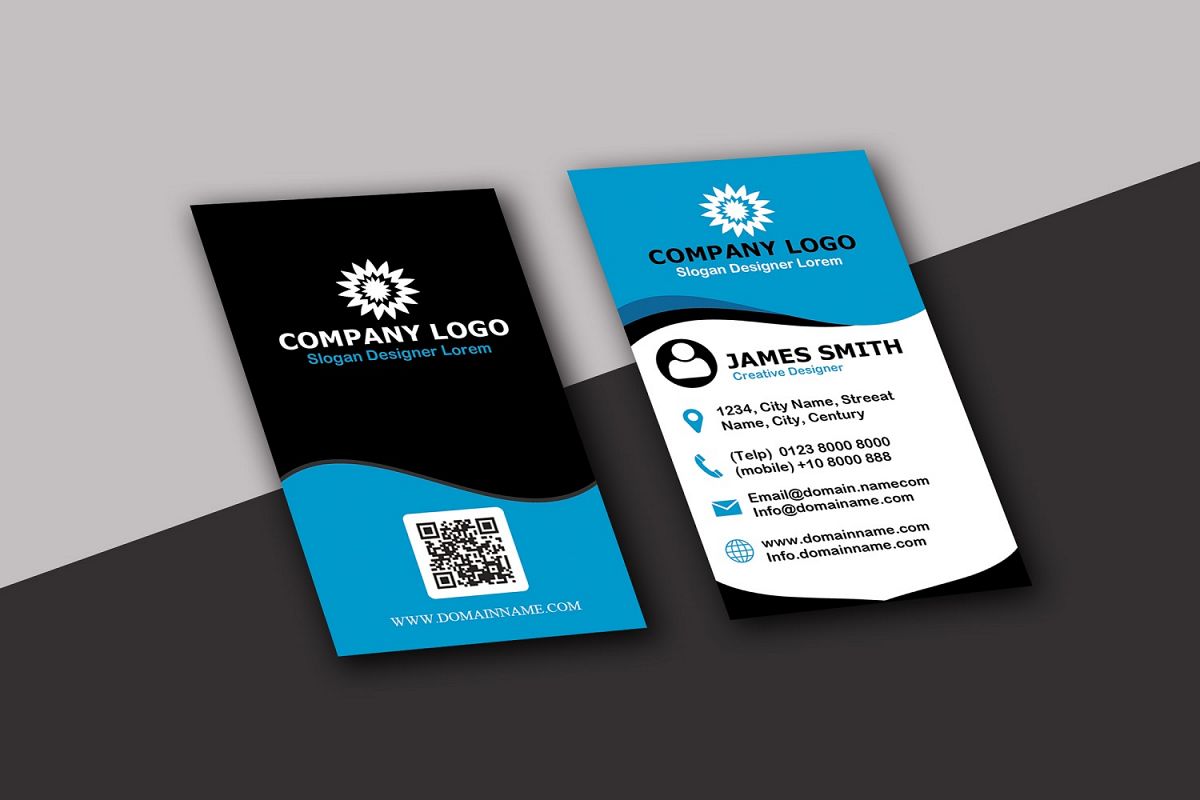 Vertical Modern Business Card example image 1
