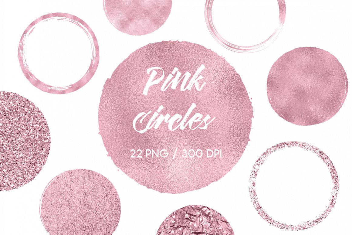 Pink Circles Clip Art example image 1