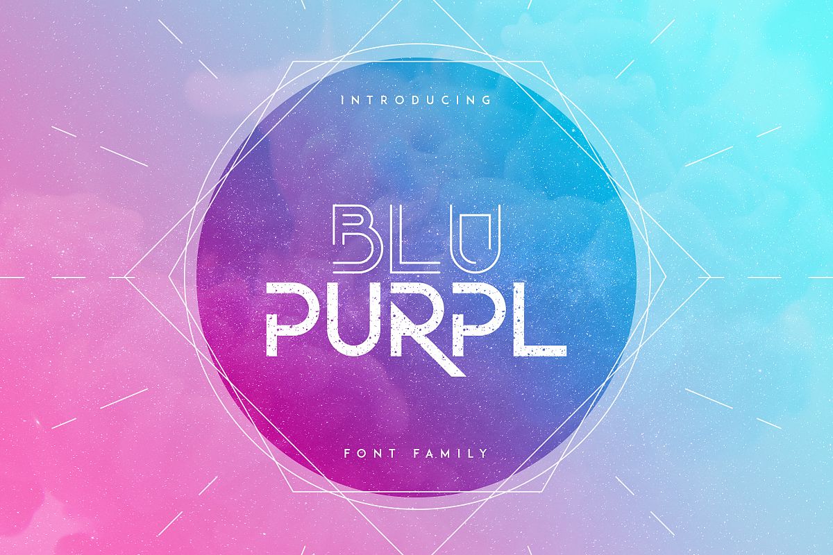 BluPurpl font family + Extra example image 1