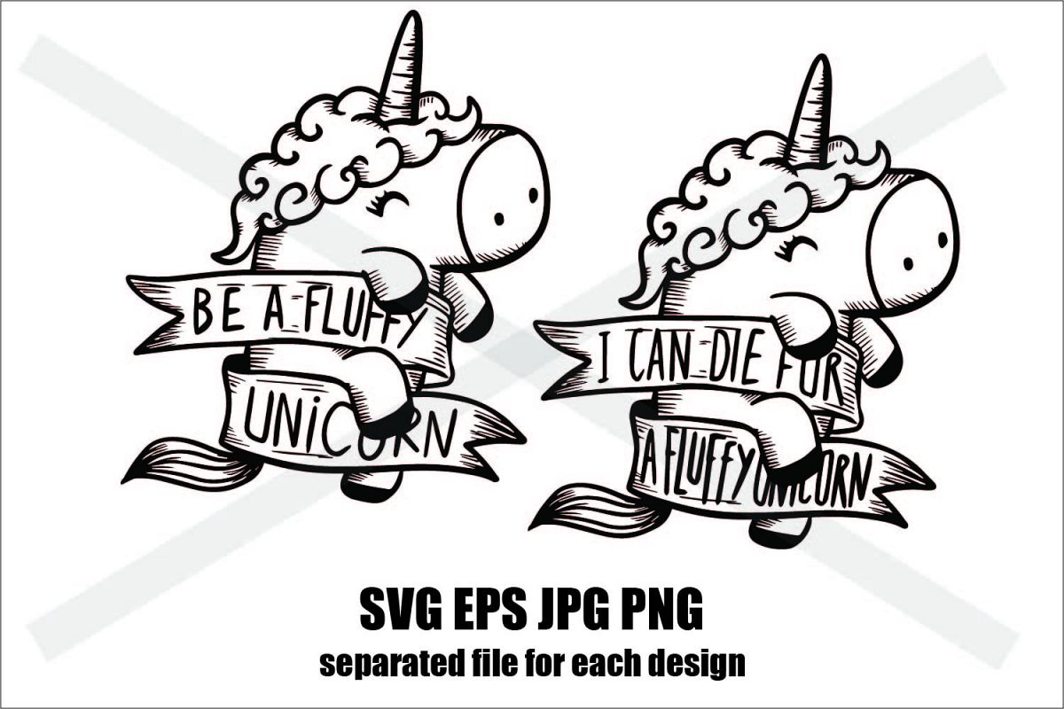 Unicorn Set A - SVG-EPS-JPG-PNG example image 1