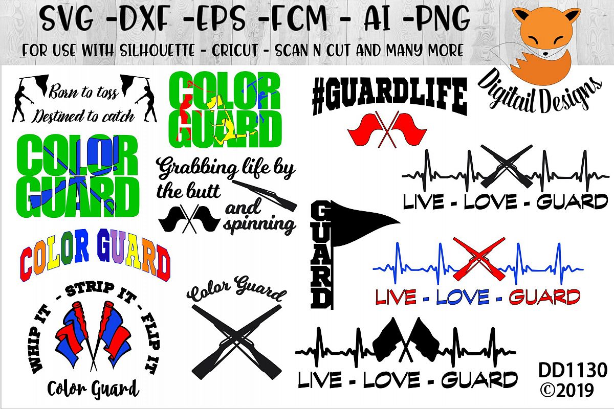 Color Guard 12 SVG Bundle (195577) | Cut Files | Design Bundles