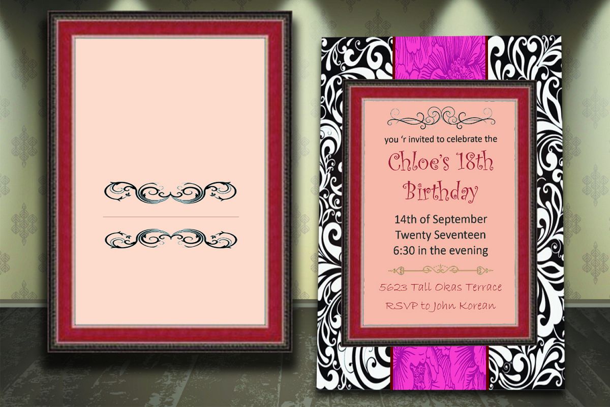 Birthday invitation card example image 1