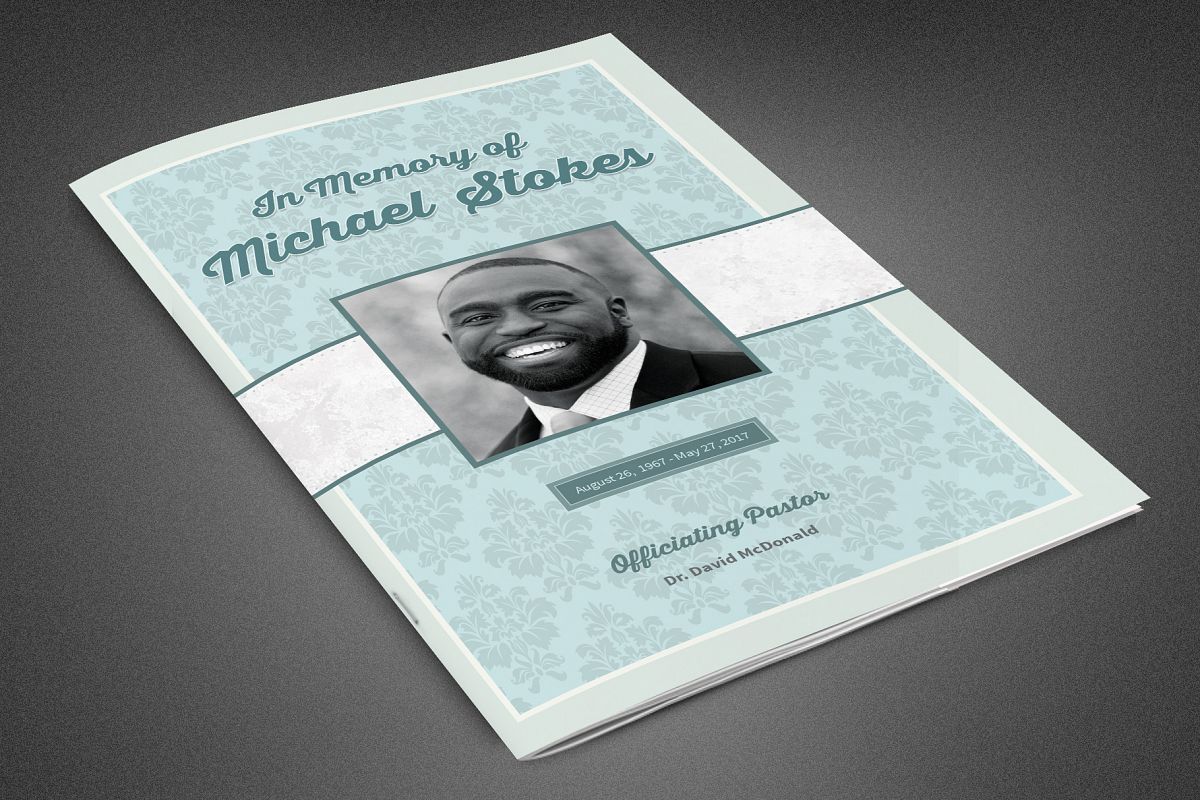 Comfort Funeral Program Template example image 1