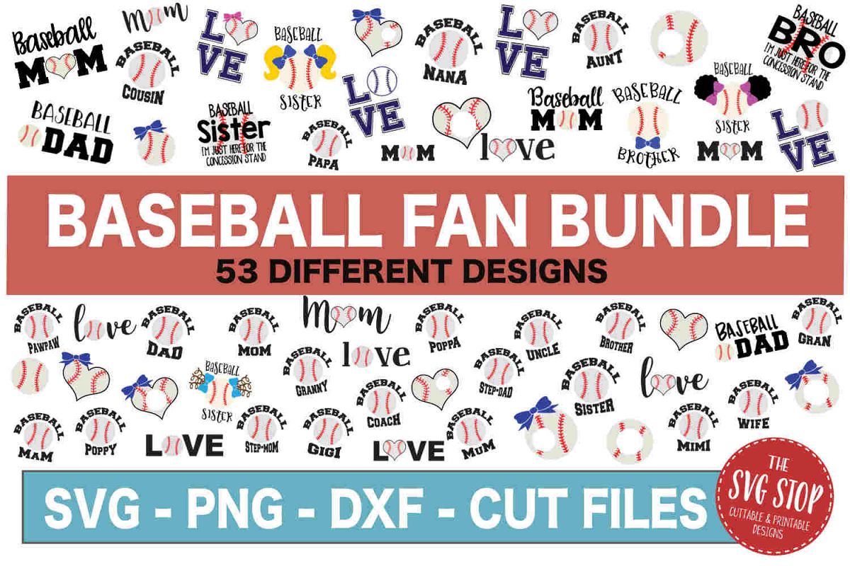 Baseball Fan Bundle -SVG, PNG, DXF example image 1