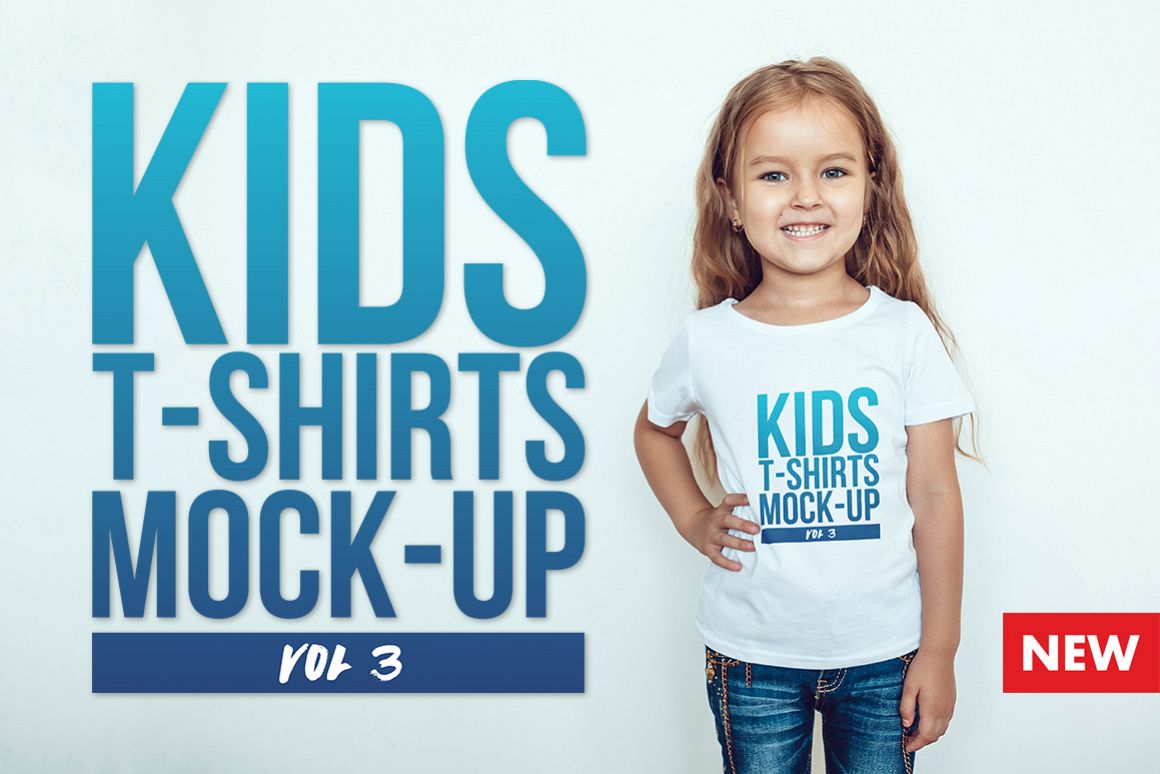 Free young kid t shirt mockup Idea