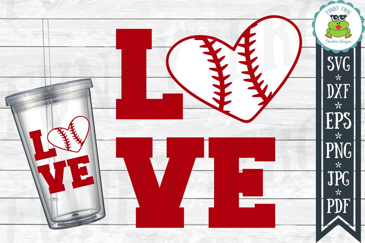 Baseball Love SVG Cut File for Crafters example image 1