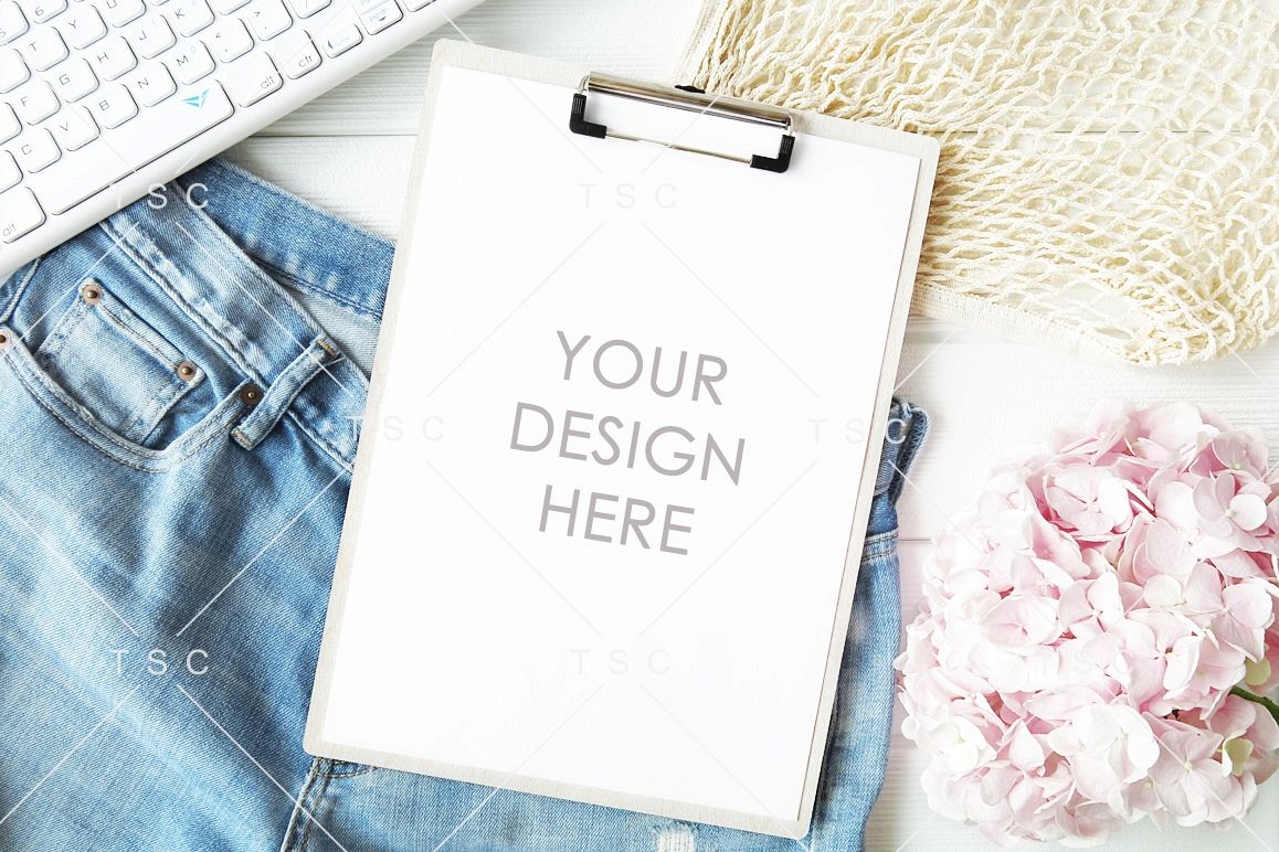 Feminine A4 Size Paper/Card Mockup example image 1