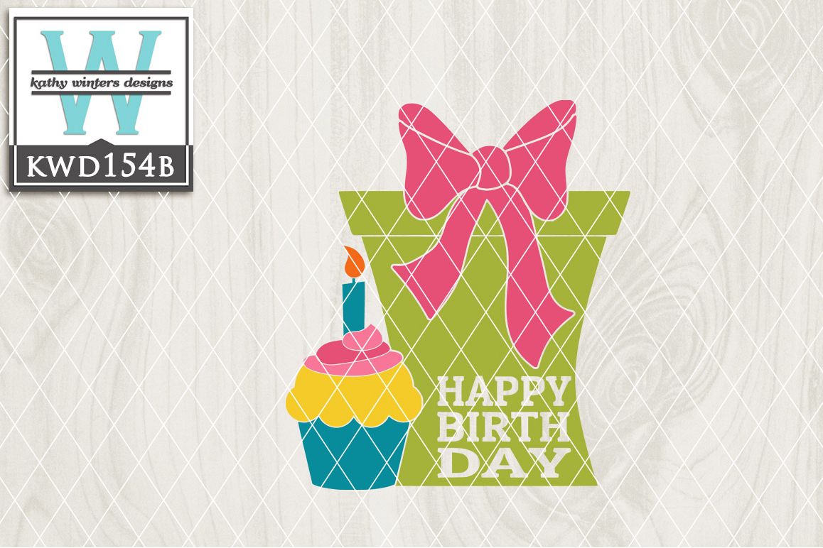 Birthday Cutting File KWD154B example image 1