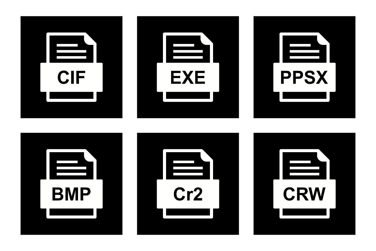 Set Of File Formats Icons example image 1