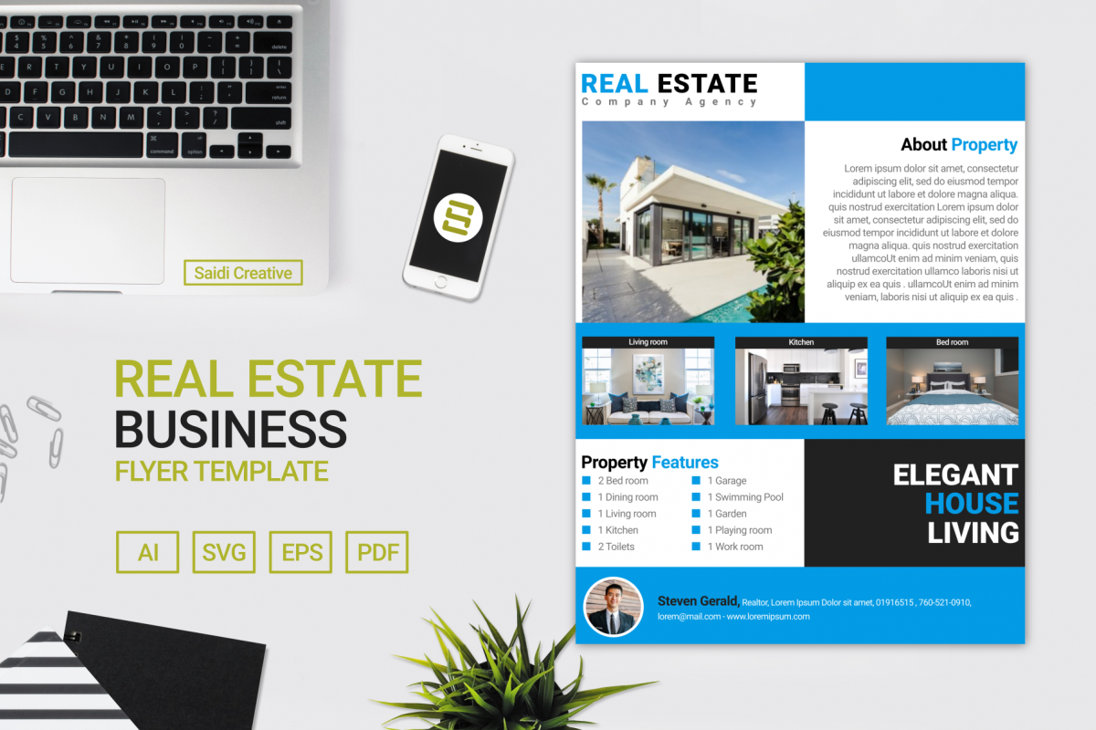 Real Estate Business Flyer Brochure Template Design Real Estate Business Flyer Brochure Template Design Example Image 1