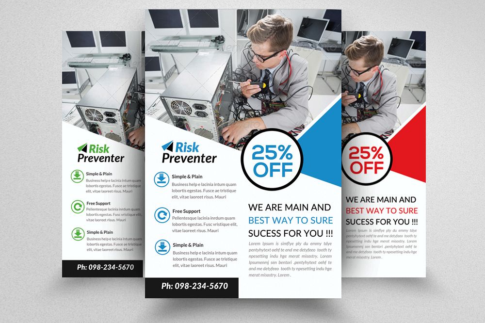 Computer Repair Service Flyer example image 1