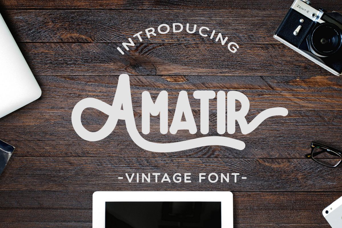 Amatir Font Extra Vintage illustration example image 1