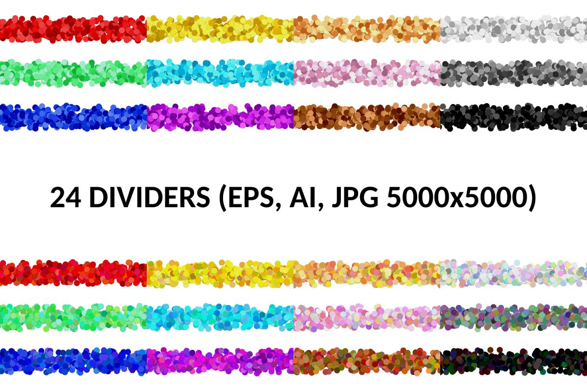24 Tileable Page Dividers (AI, EPS, JPG 5000x5000) example image 1