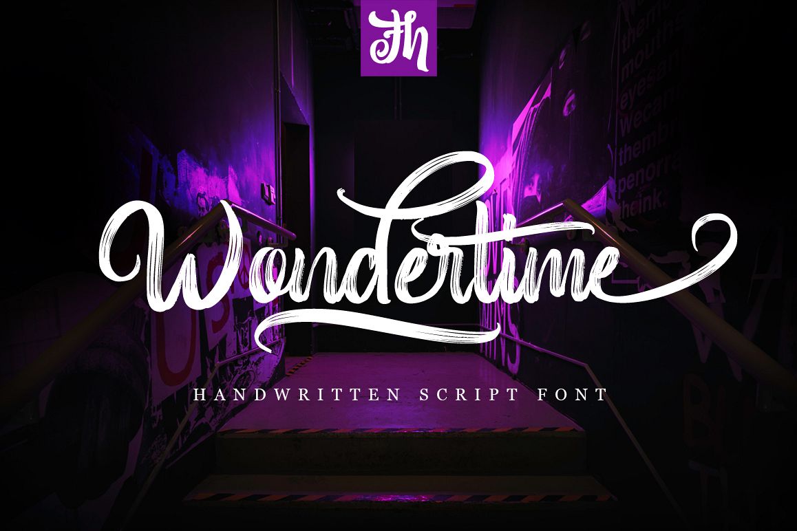 Wondertime - Handwritting Script Font example image 1
