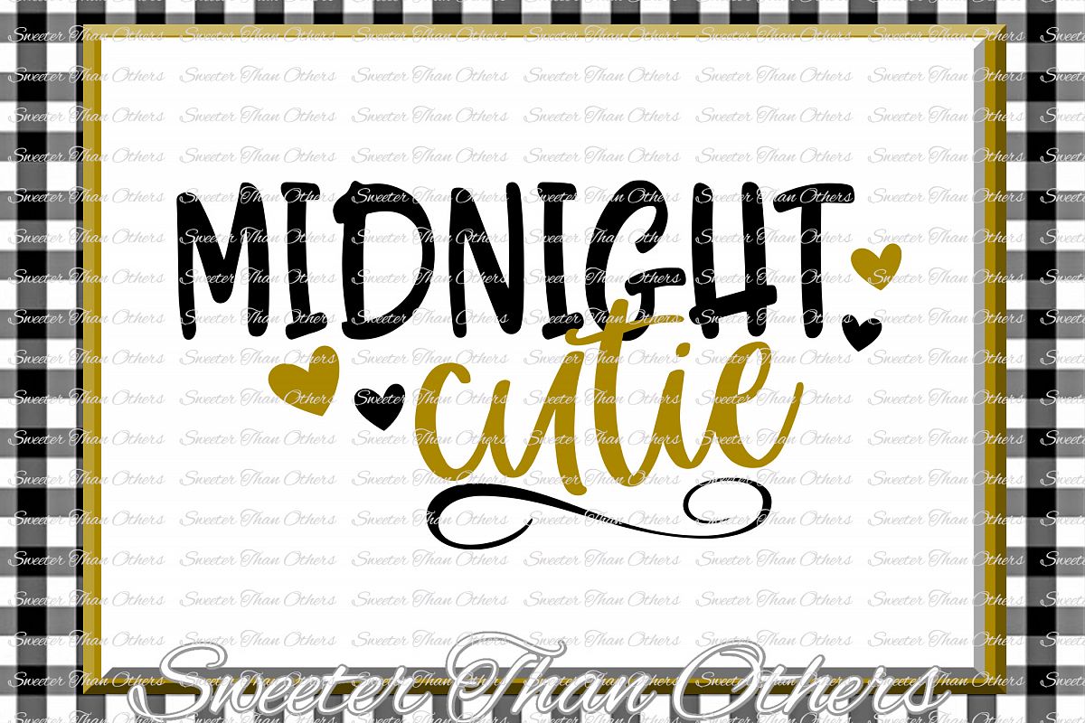 Midnight Cutie svg, New Year 2018 example image 1