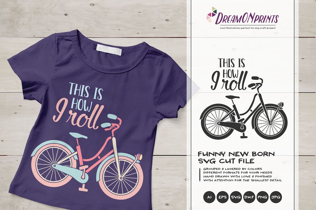 This is How I Roll | Bike Svg | Kids Shirt Design example image 1