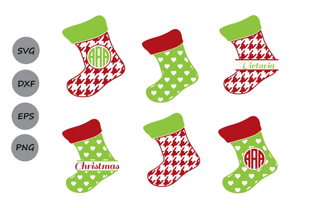 Christmas Stockings svg, Stockings Monogram svg, Christmas ...