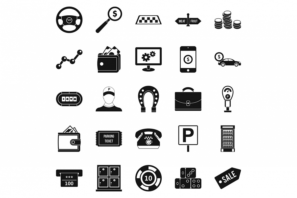 Shiner icons set, simple style example image 1