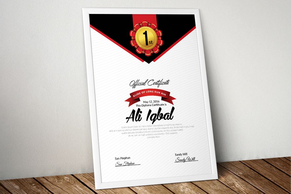 Certificate Template example image 1