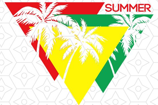 Download Summer Palm Tree Tee Shirt Design, SVG, DXF, EPS Vector ...