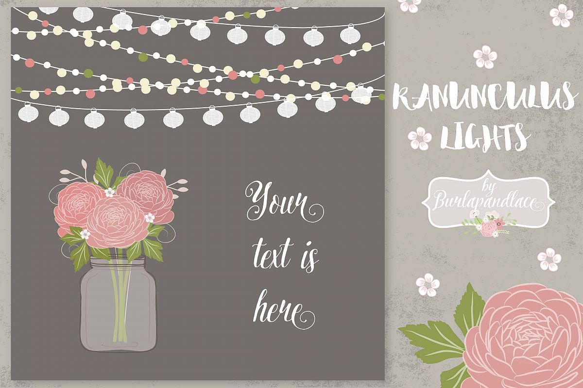 Ranunculus flower invitation example image 1