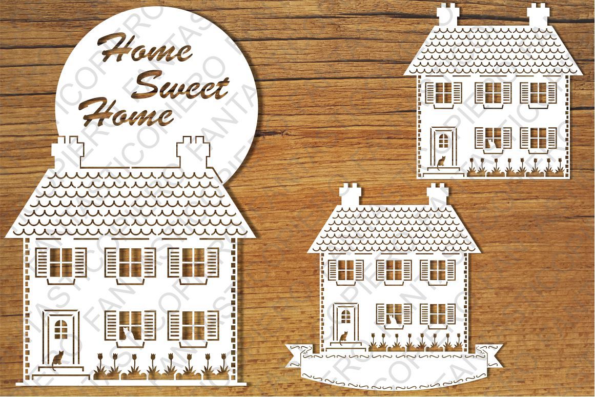 Free Free 140 Silhouette Home Sweet Home Svg SVG PNG EPS DXF File