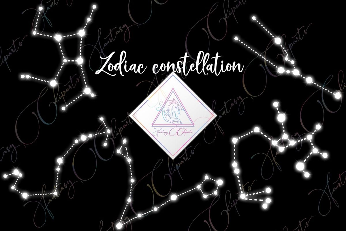 Zodiac Constellation Clipart example image 1