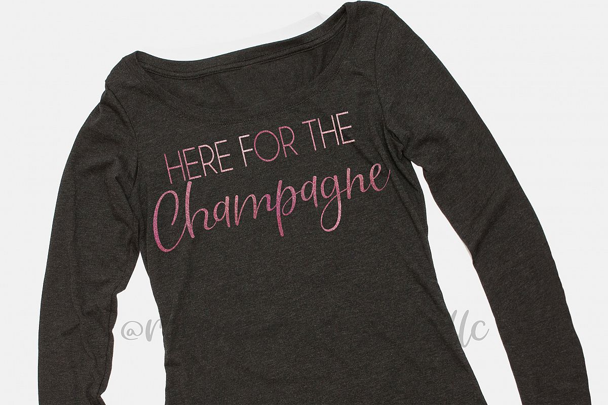 Here for the Champagne - SVG example image 1