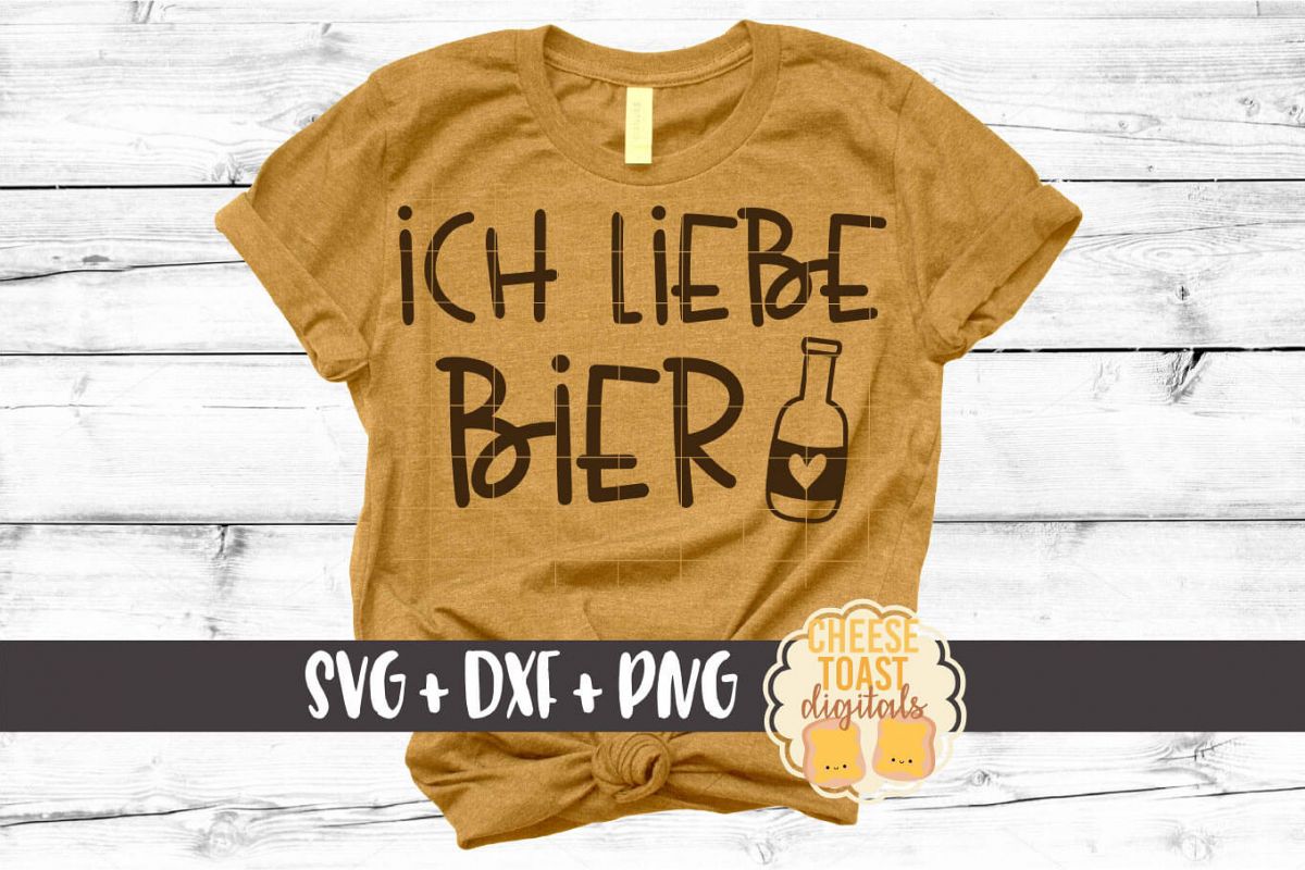 Ich Liebe Bier - Oktoberfest Beer SVG PNG DXF Cut Files example image 1
