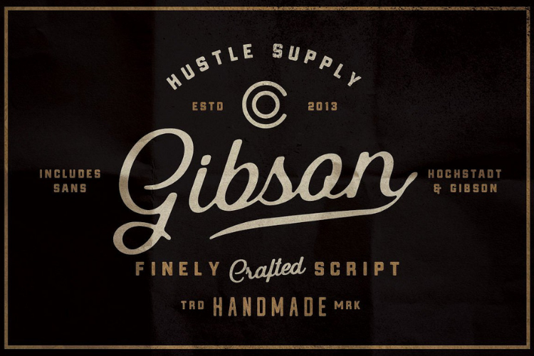 Gibson Script Extras - font example image 1