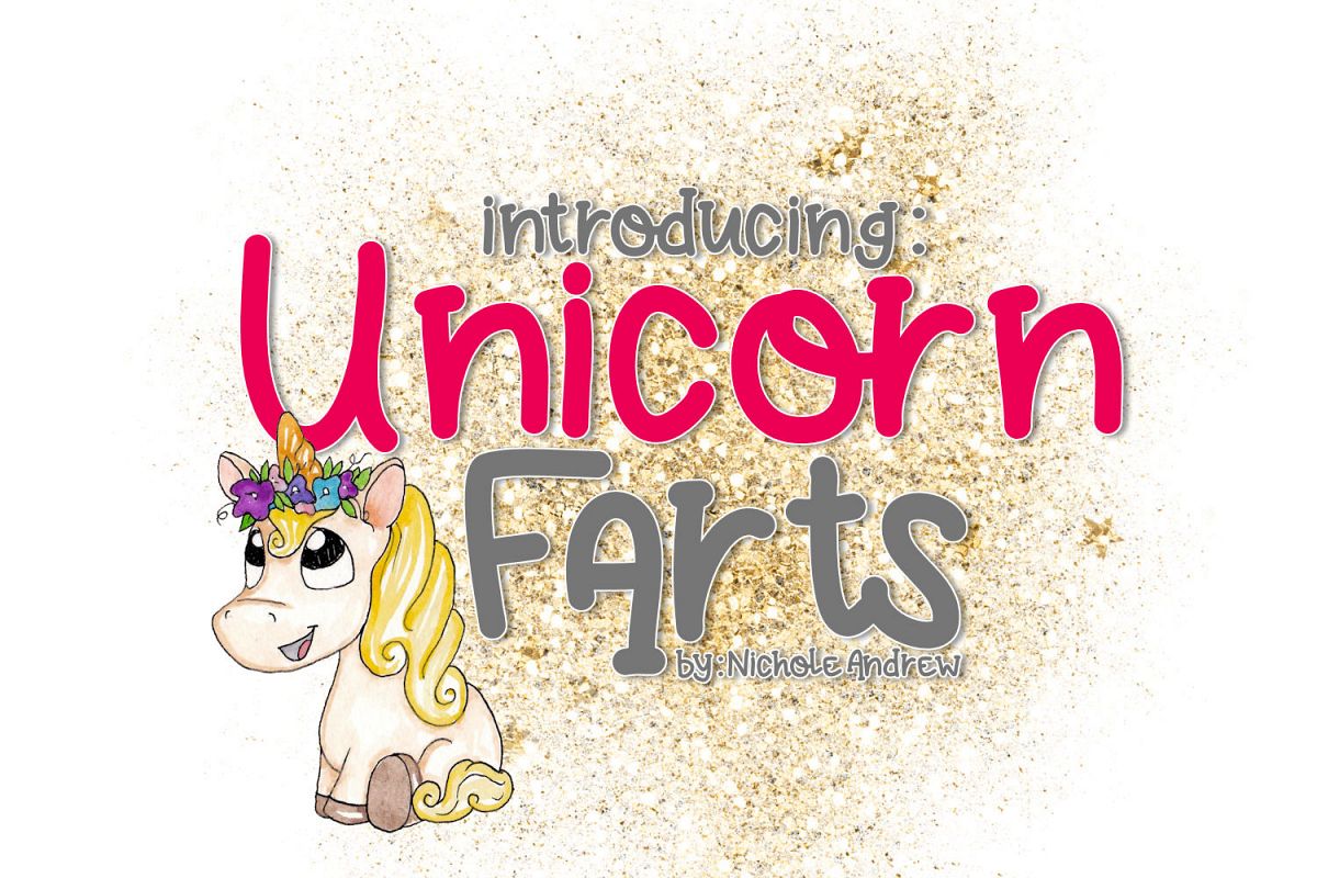 Unicorn Farts Handwritten Font example image 1