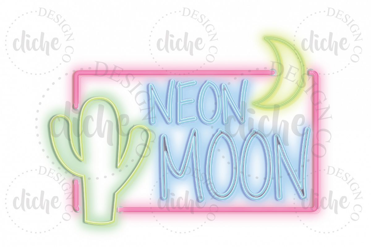 Neon Sign Sublimation Design example image 1