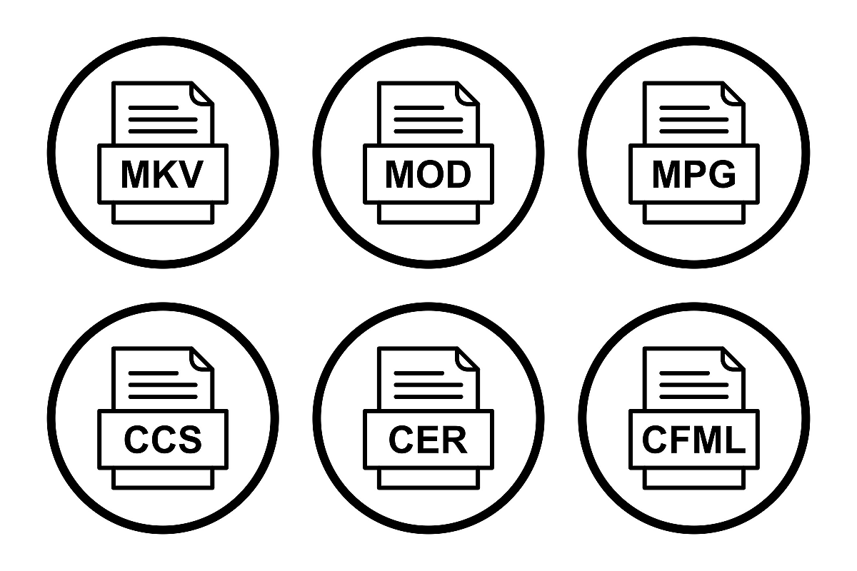 Set Of File Formats Icons example image 1