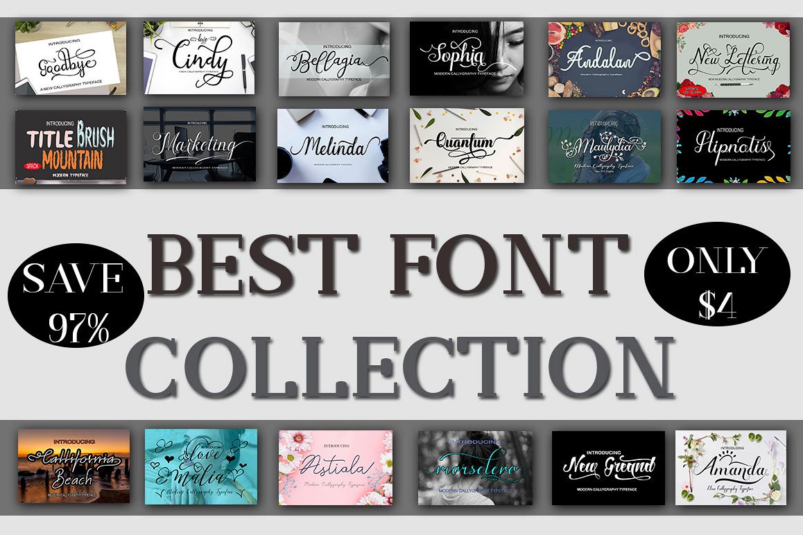 BEST FONT COLLECTION Font Bundle example image 1