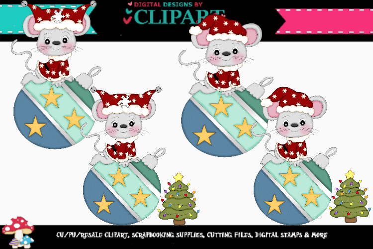 Christmas Mice Ornaments 1 example image 1
