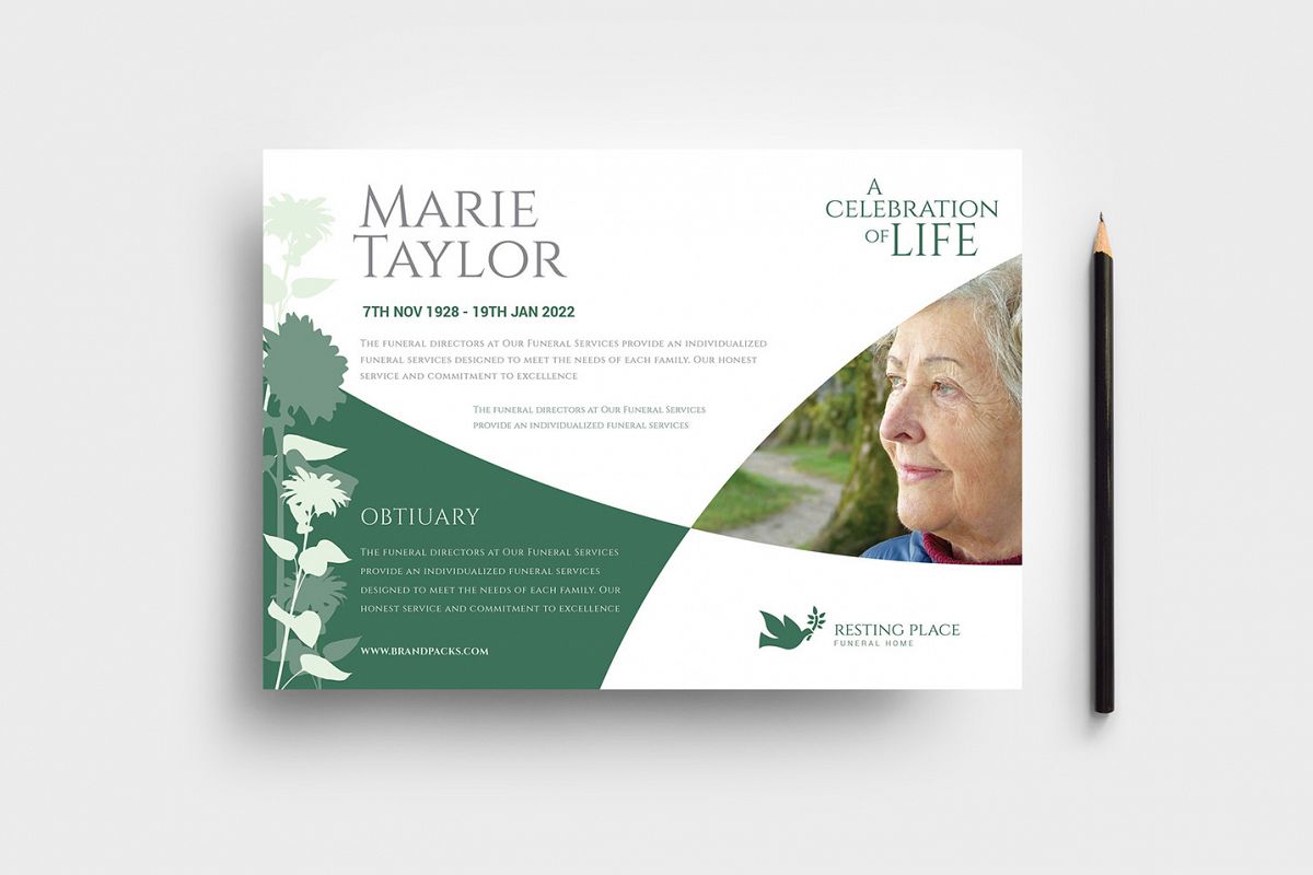 Funeral Service Flyer Template