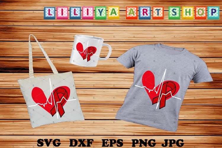 Heart disease awareness svg example image 1