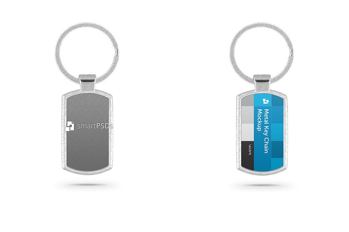 Metal Key Chain Mockup for Sublimation Design Preview example image 1