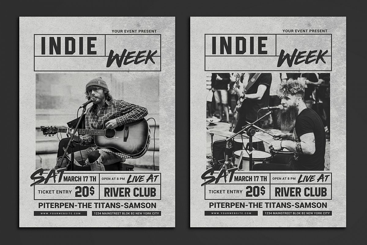 Indie Week Flyer example image 1