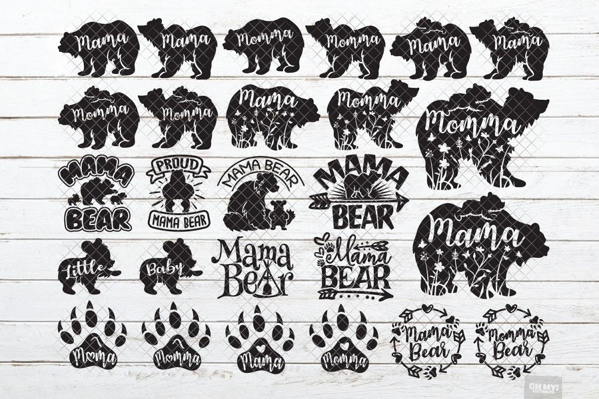 Download Mama Bear SVG Mommy Vol. 2 in SVG, DXF, PNG, EPS, JPEG