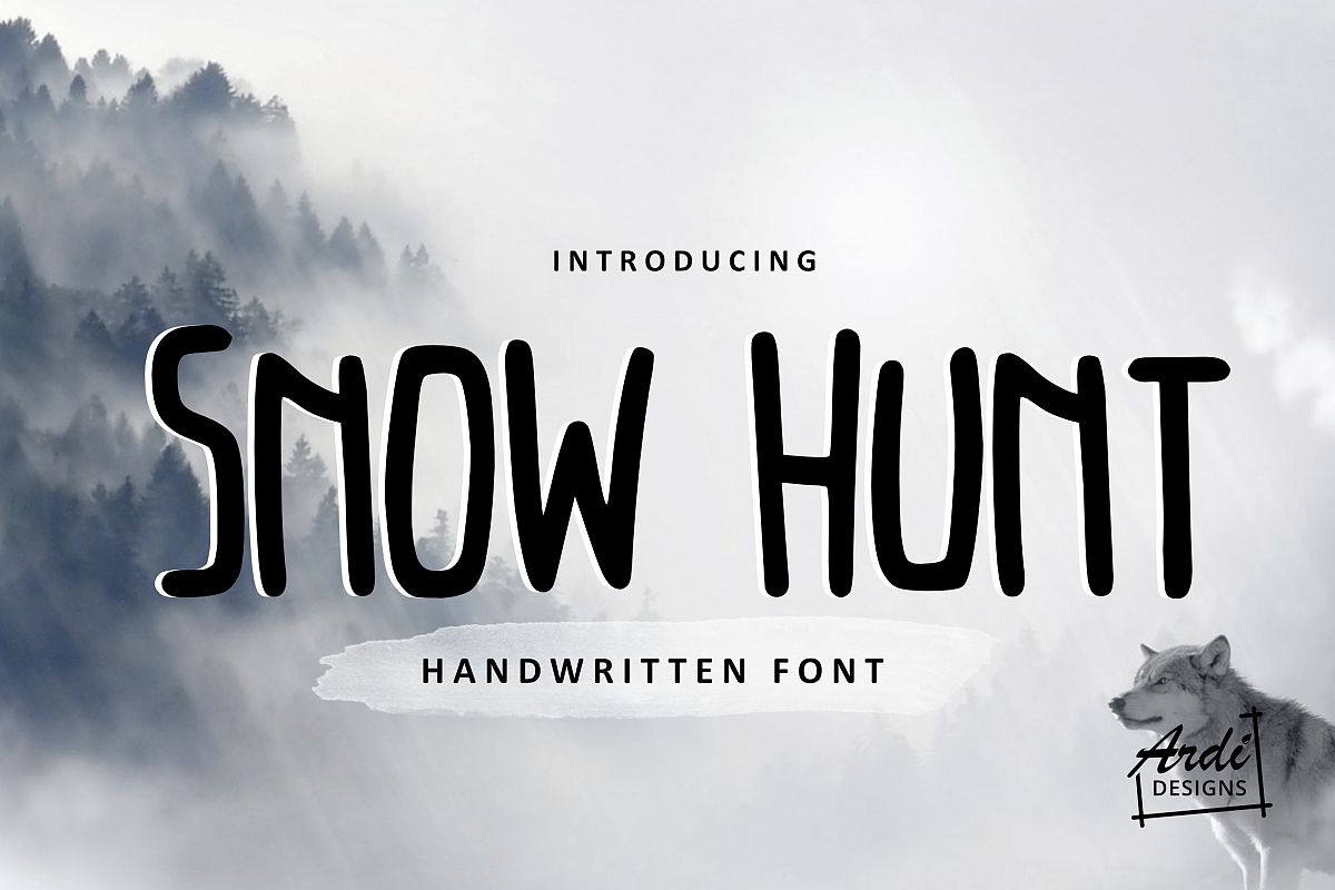 Snow Hunt Font example image 1