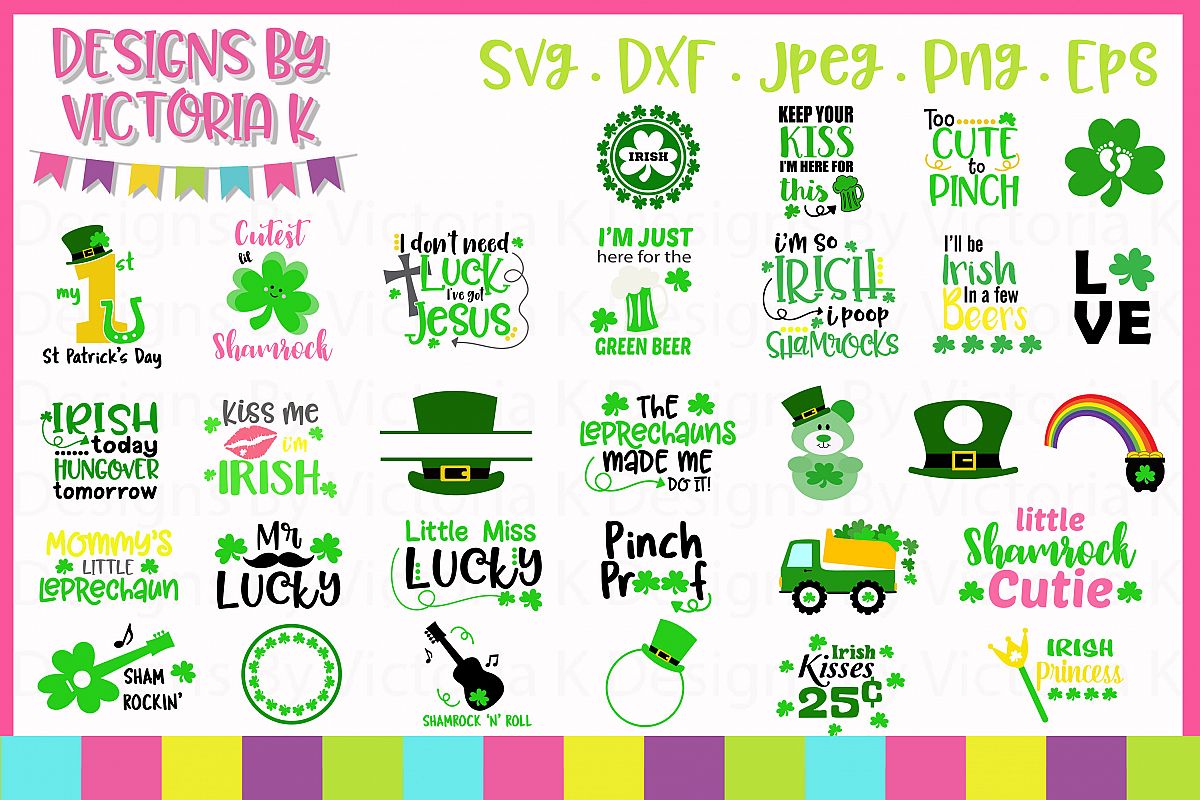 St Patrick's Day svg bundle, 30 Designs, SVG cut files example image 1