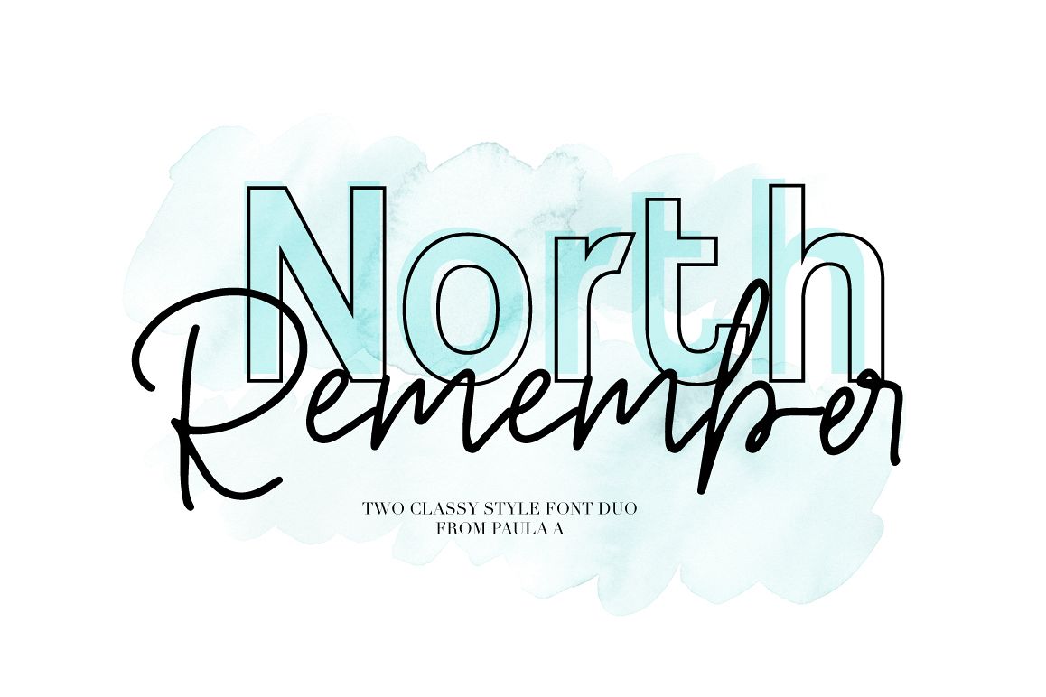 North Remember font Duo example image 1