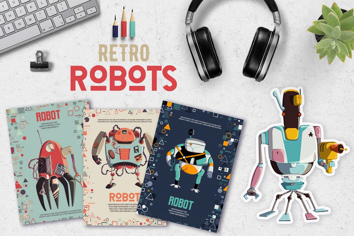 Retro robots example image 1