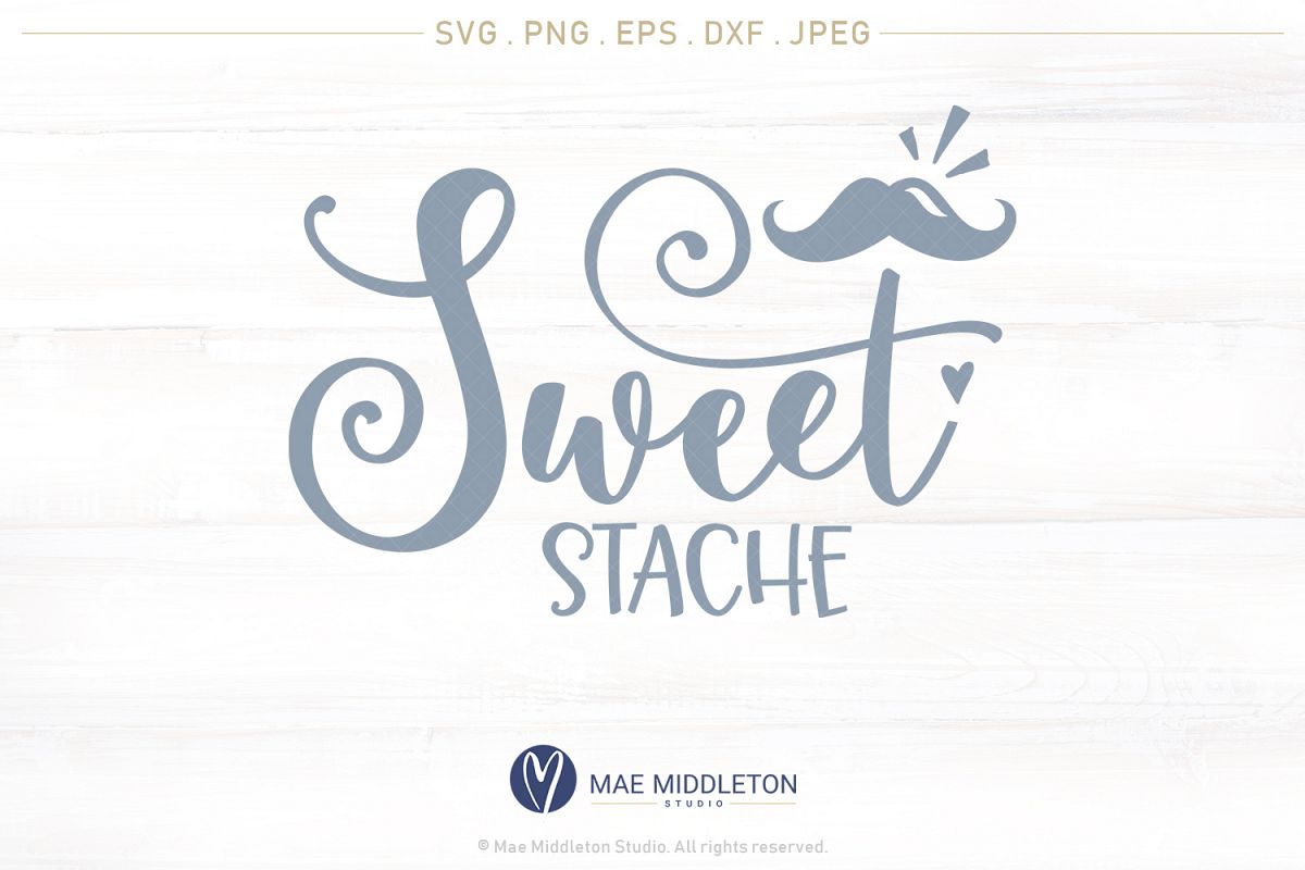 Download Sweet stache, stash jar decal, svg, printable label designs