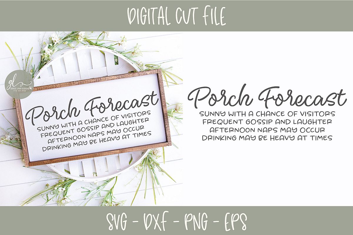 Porch Forecast - Porch SVG Cut File example image 1