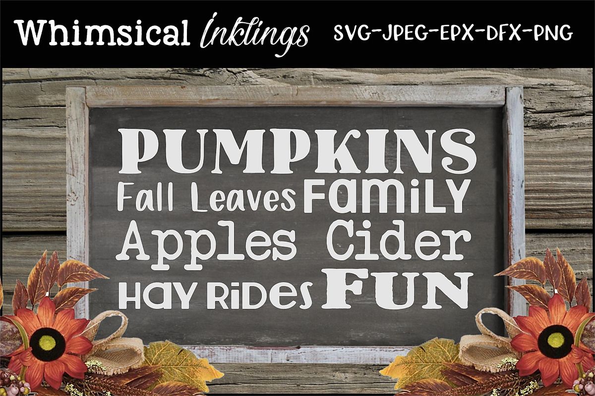 Fall Collage SVG example image 1