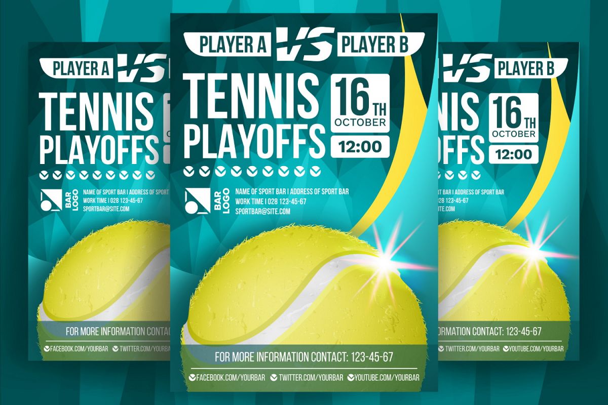 Tennis Poster Vector example image 1